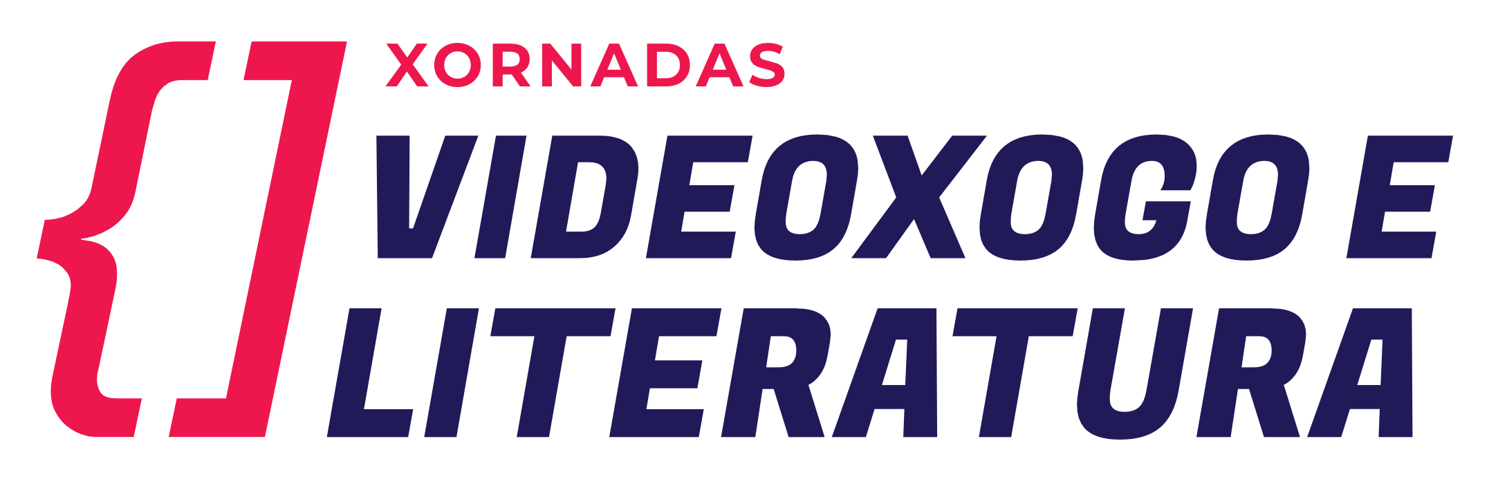 Logotipo Videoxogo e literatura con borde blanco